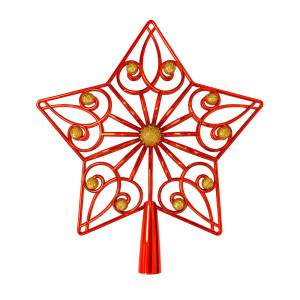 Ornate Red Wire Star Topper